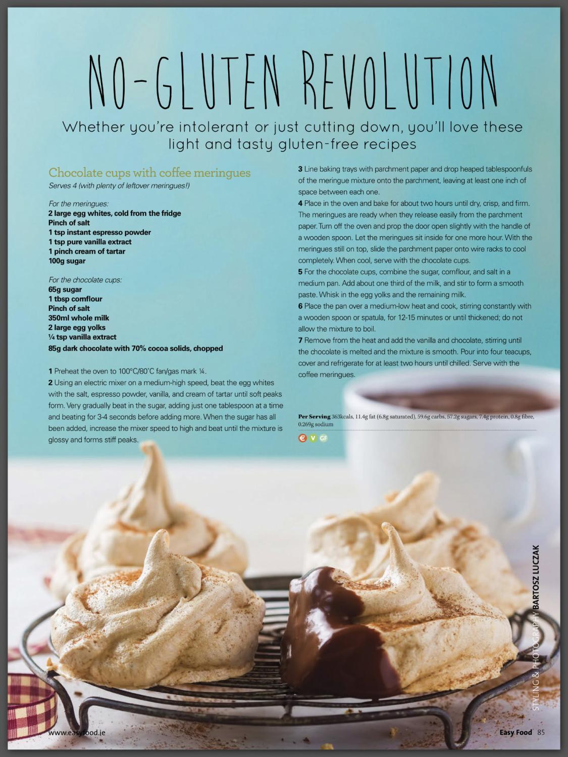 Easy Food Magazine, Gluten free recipes 