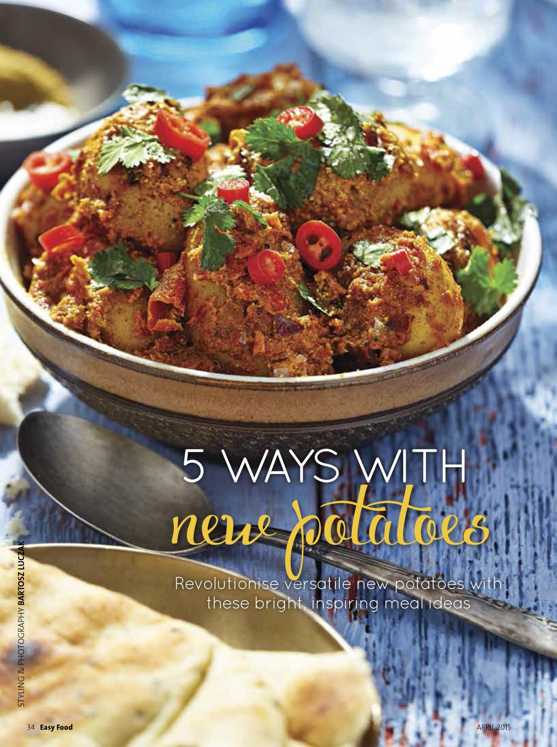 New potatoes feature, Easy Food magazine 